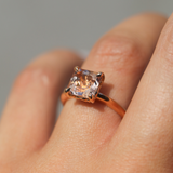 Peaches with Asscher Cut Morganite - 18ct Rose Gold