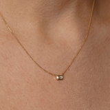 Sol Emerald Cut Lab Diamond Necklace