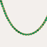 The Tennis Necklace Emerald - 14ct Gold