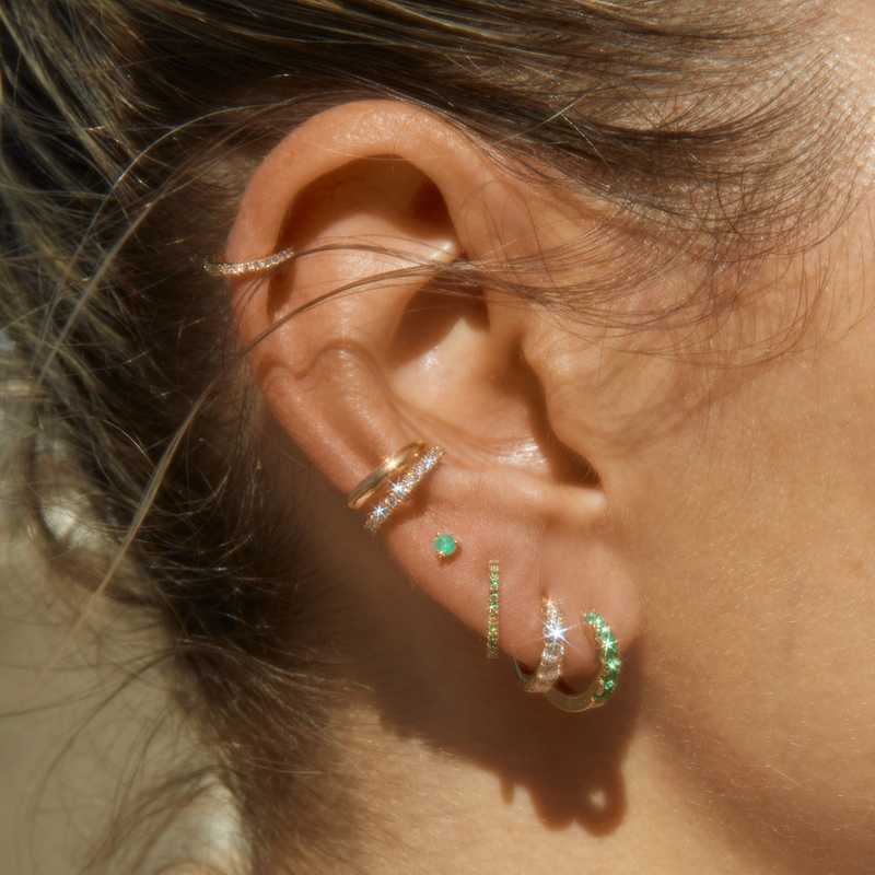 Classic Ear Cuff 9ct Gold Gold No Pierce Earrings By Baby