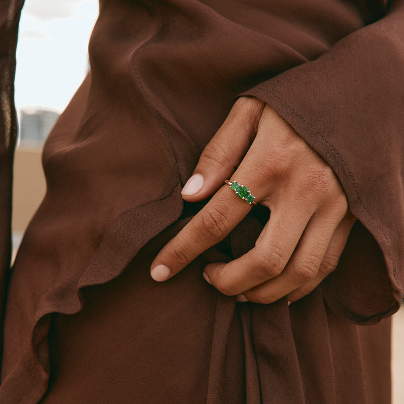 Evelyn with Zambian Emeralds - 18ct Gold