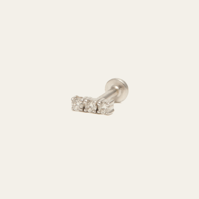 Tiny Diamond Bar Stud