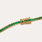 The Tennis Necklace Emerald - 14ct Gold