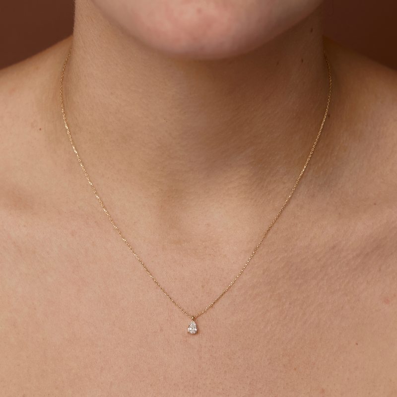 Asteria Pear Lab Diamond Necklace