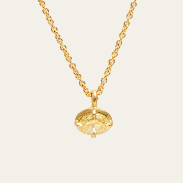 Mira Necklace with Natural Yellow Diamond - 18ct Gold