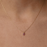 Asteria Pear Pink Sapphire Necklace