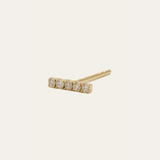 Diamond Bar Stud - 14ct Gold