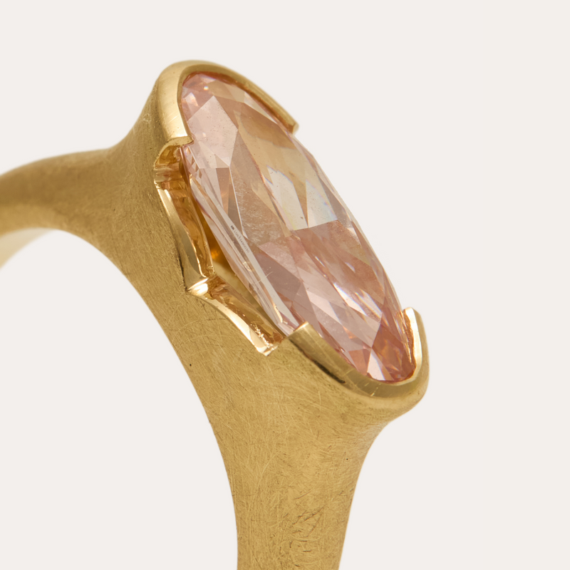 Celeste with Lab Pink Diamond - 18ct Gold