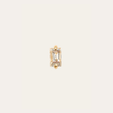 Neo Baguette Diamond Stud - 14ct Gold