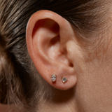 Big Oval Lab Diamond Stud