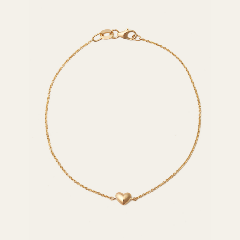 Puffy Heart Bracelet - 9ct Gold