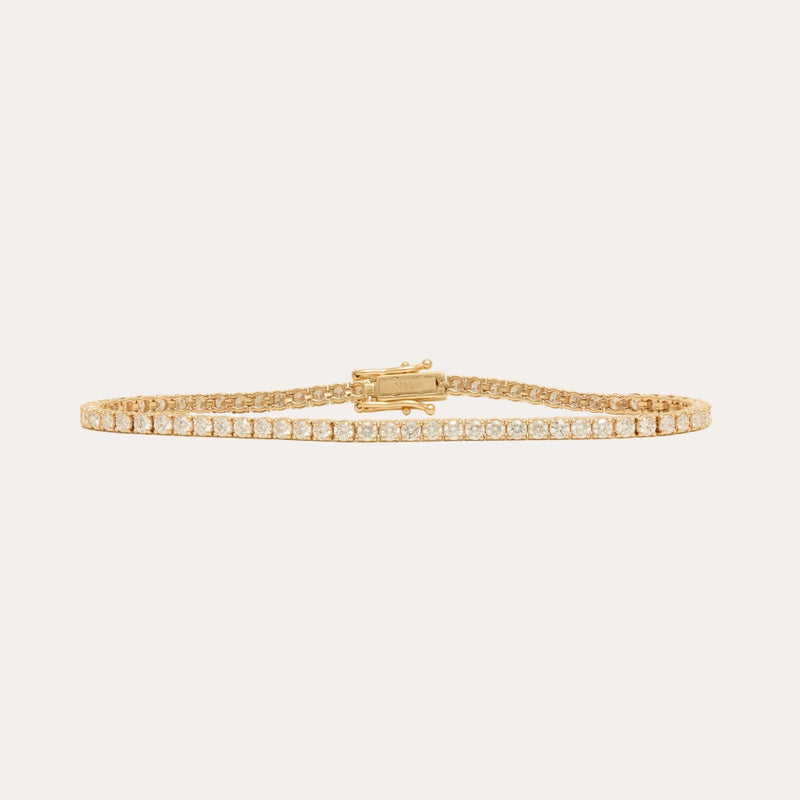 The 3ct Lab Diamond Tennis Bracelet - 14ct Gold