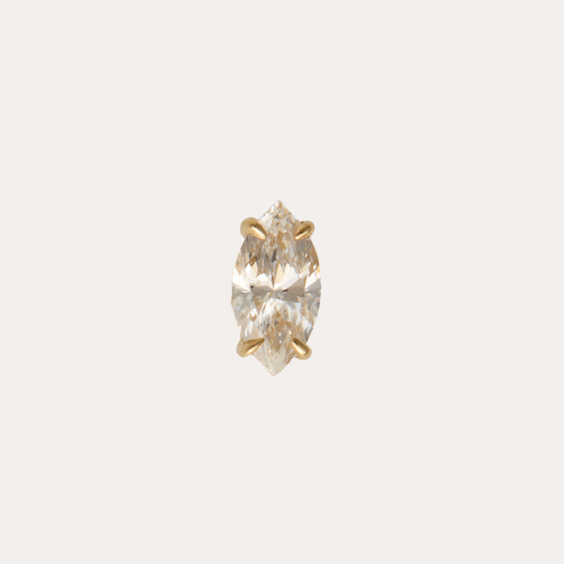 Big Marquise Lab Diamond Stud