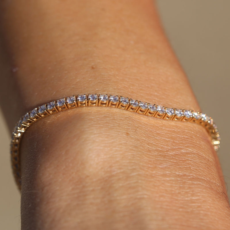 The 3ct Lab Diamond Tennis Bracelet - 14ct Gold