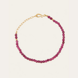 Ruby Bead Bracelet - 14ct Gold