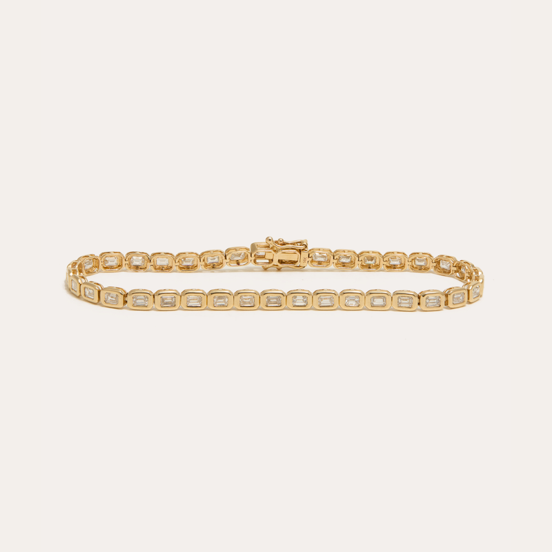 The Emerald Cut Lab Diamond Tennis Bracelet