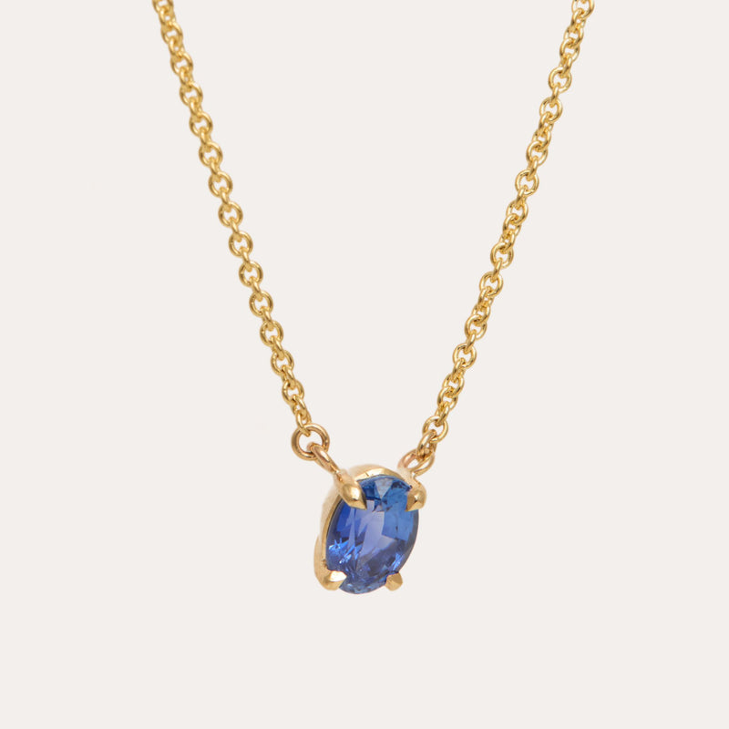 Roxy with Oval Blue Sapphire - 9ct Gold