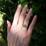 Esmeralda with Square Emerald Cut Emerald - 18ct Gold