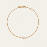 Tiny Pave Diamond Heart Bracelet - 9ct Gold
