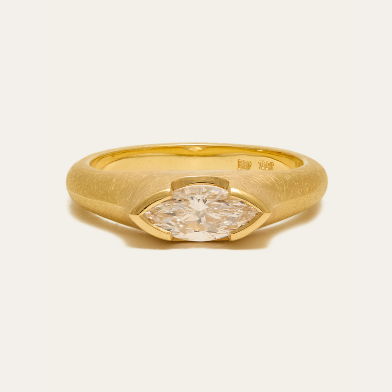 Athena with Natural Marquise Diamond - 18ct Gold