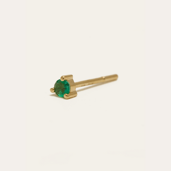 Neo Emerald Stud - 14ct Gold