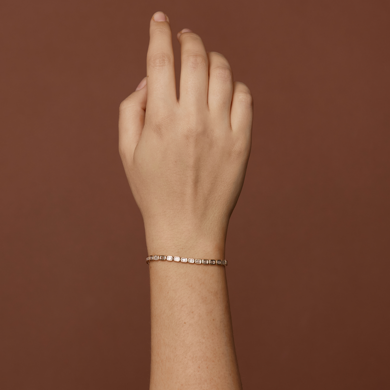 The Emerald Cut Lab Diamond Tennis Bracelet