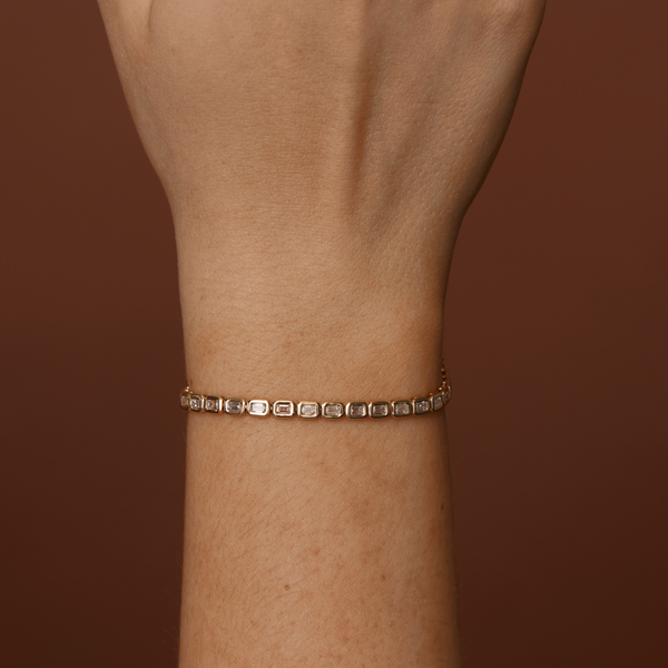 The Emerald Cut Lab Diamond Tennis Bracelet