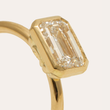 Bobbi with Lab Emerald Cut Diamond - 18ct Gold