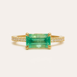 Zelda with Emerald Cut Emerald - 18ct Gold