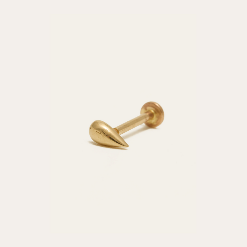 Teardrop Stud - 14ct Gold