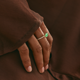 Zelda with Emerald Cut Emerald - 18ct Gold