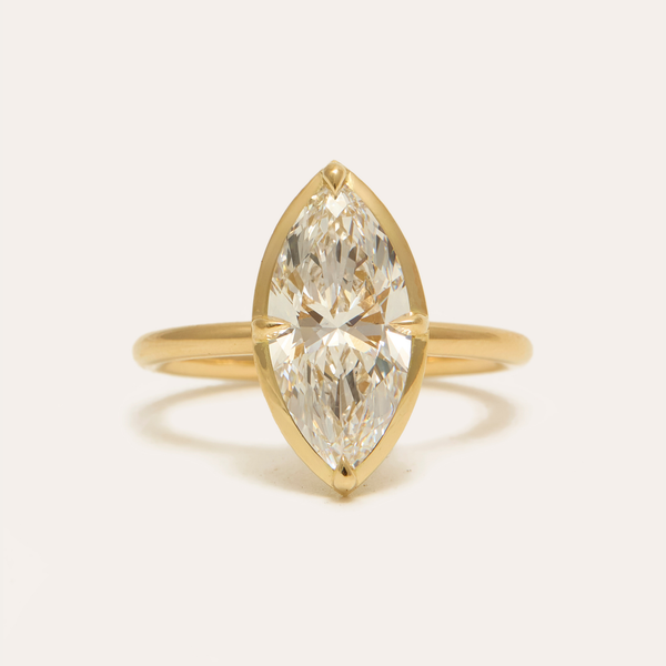 Venus with Lab Marquise Diamond - 18ct Gold