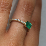 Zelda with Emerald Cut Emerald - 18ct Gold