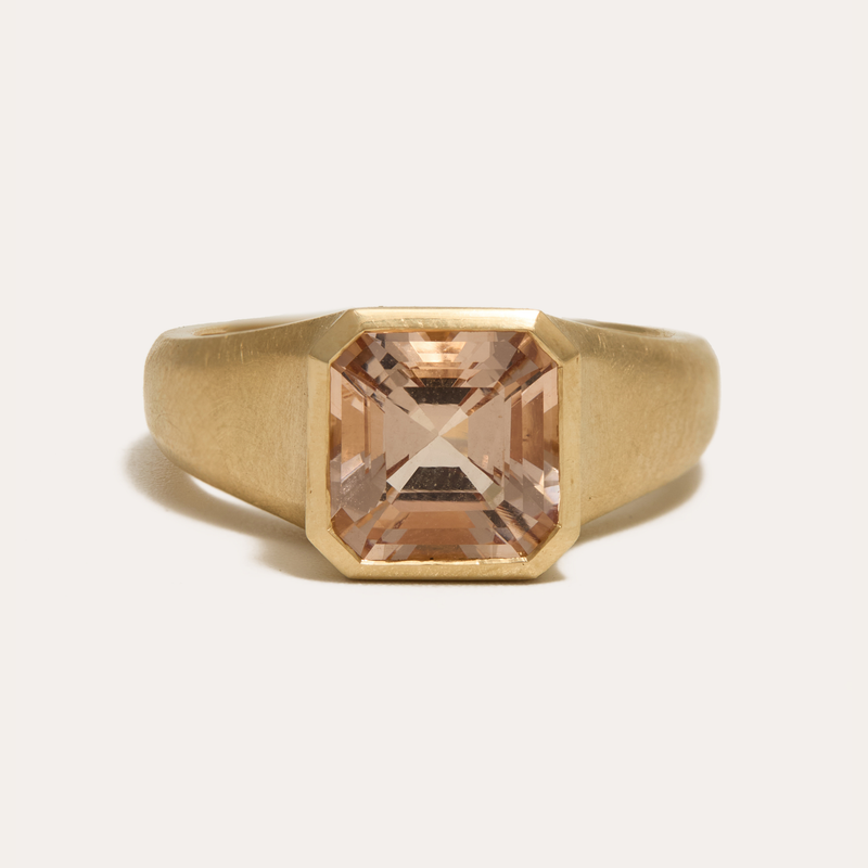 Nico Ring with Asscher Cut Morganite