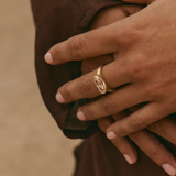 Celeste with Lab Pink Diamond - 18ct Gold