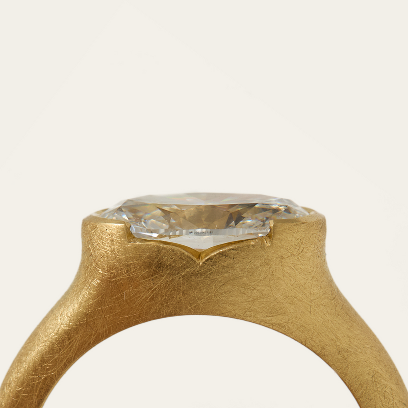 Celeste with Lab Oval Diamond - 18ct Gold