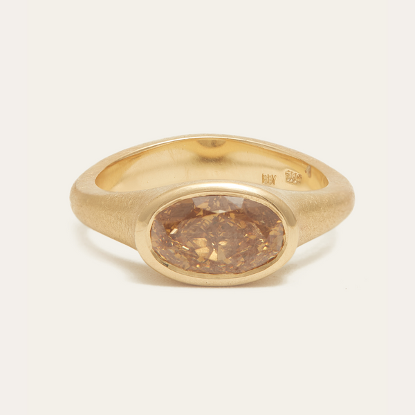 Nico with Natural Oval Champagne Diamond - 18ct Gold