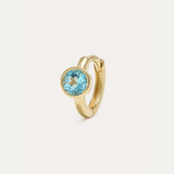 Bomba Blue Topaz Huggie