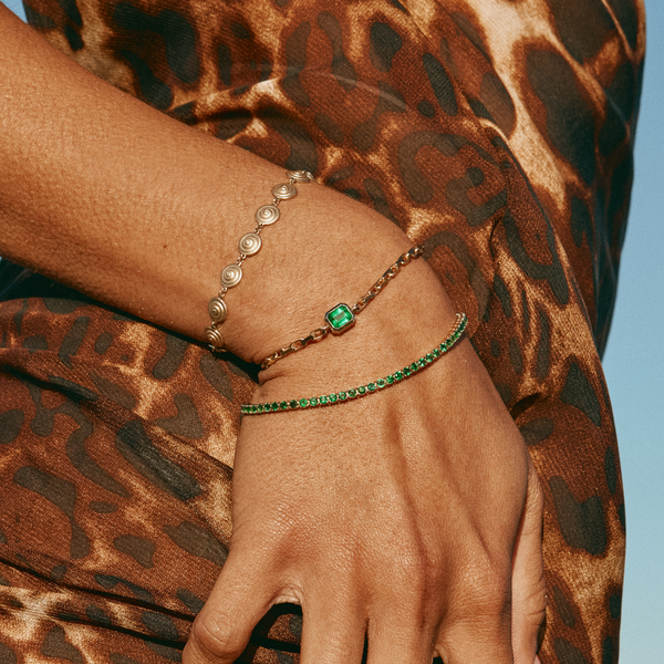Hera Bracelet with Zambian Emerald