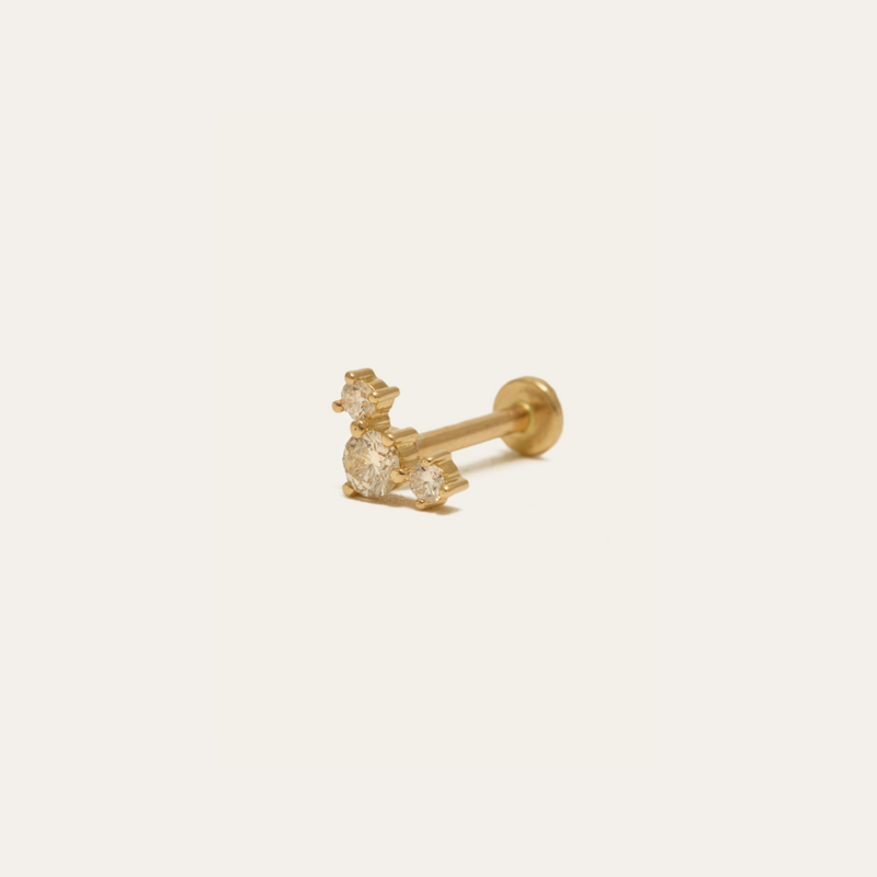 Zephyr Stud - 14ct Gold