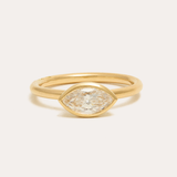 Stevie Ring with Lab Marquise Diamond