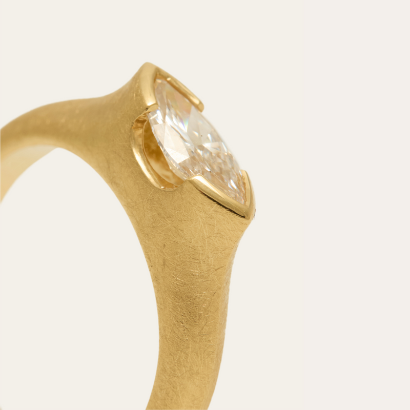 Athena with Natural Marquise Diamond - 18ct Gold