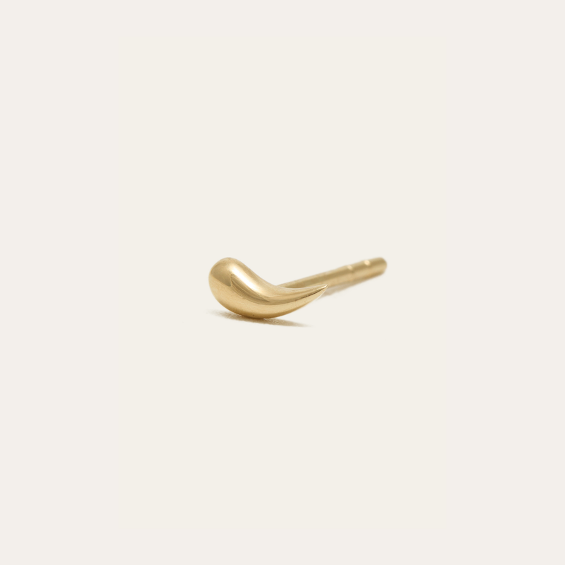 Wave Stud - 14ct Gold