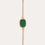 Tiny Scarab Bracelet Malachite
