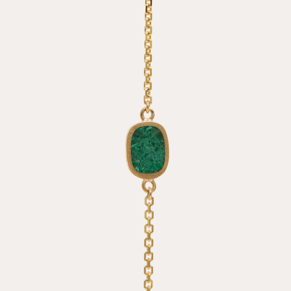 Tiny Scarab Bracelet Malachite