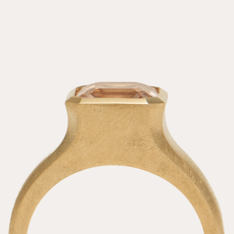 Nico Ring with Asscher Cut Morganite