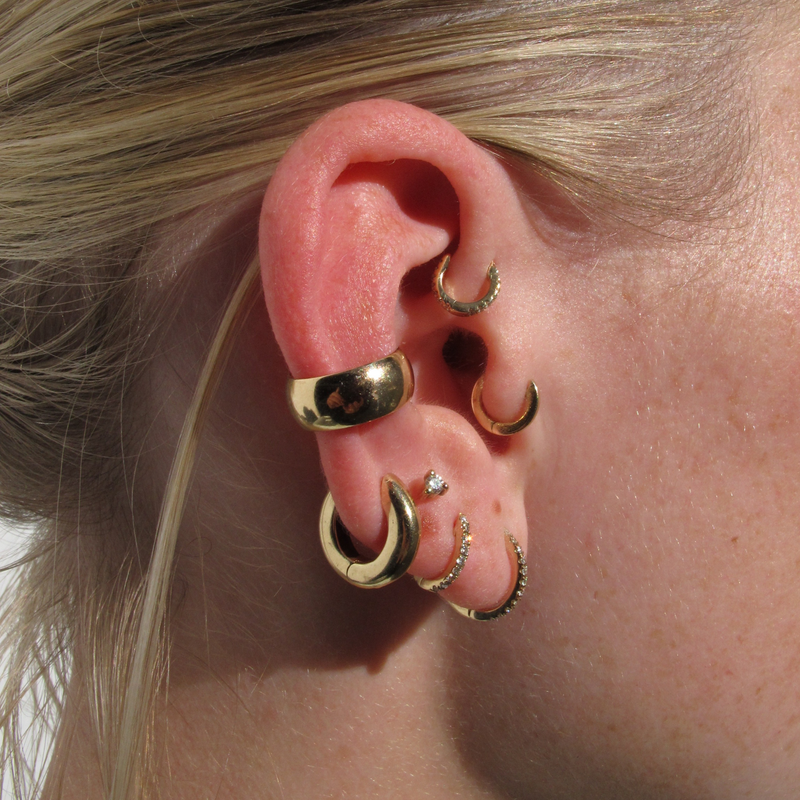 Dome Ear Cuff - 9ct Gold