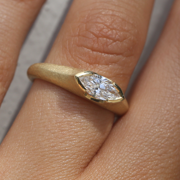 Athena with Natural Marquise Diamond - 18ct Gold