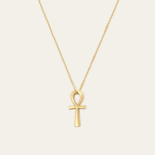 Gold Ankh Necklace: Large (3