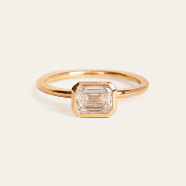 Bobbi Emerald Cut Diamond Ring - 18ct Gold